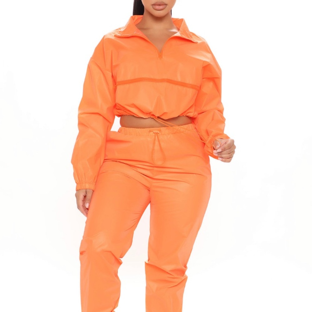 Fashion Nova Reflective Neon Tracksuit